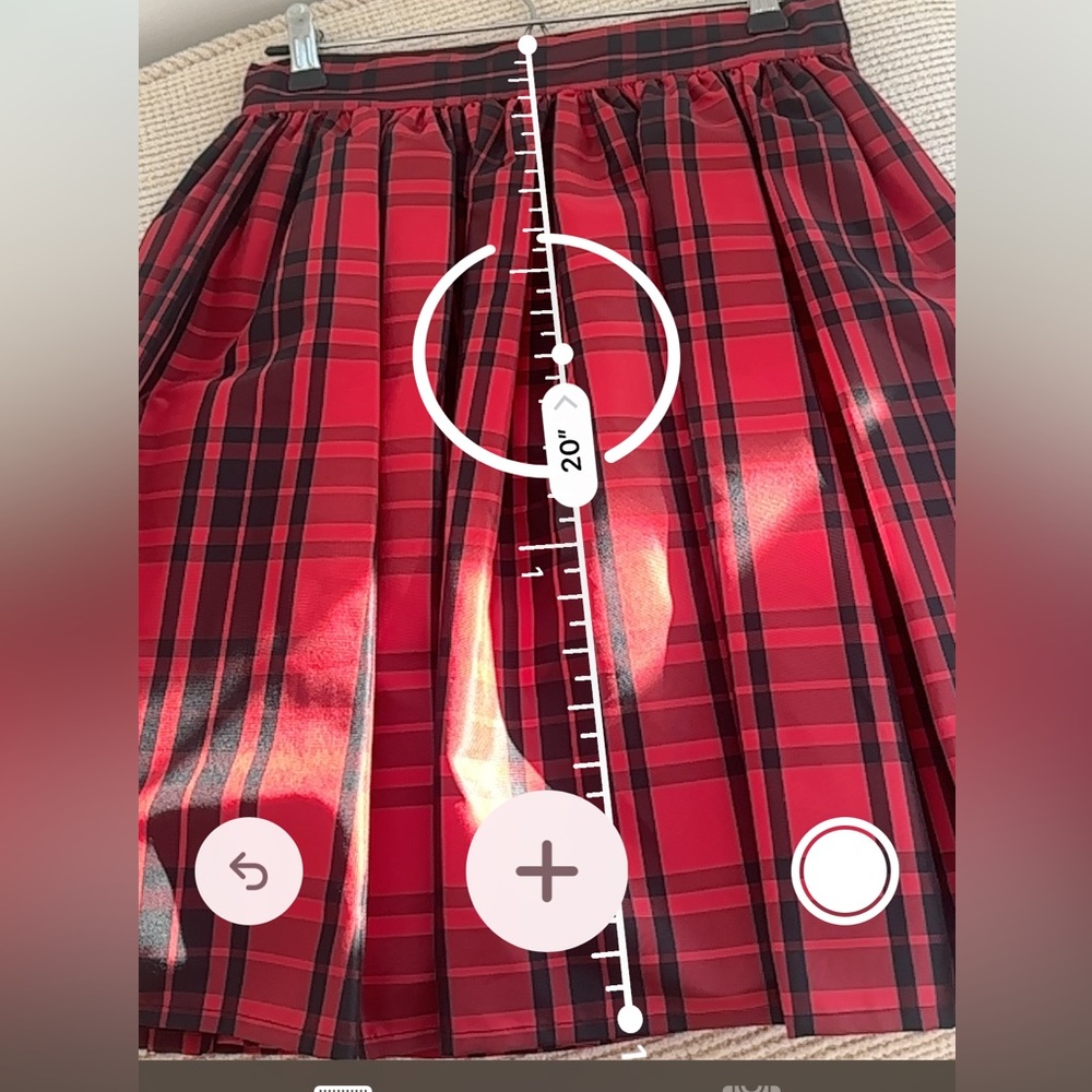 Liz Claiborne Red Plaid Holiday Skirt with Tulle ❤️✨🎄 - Picture 8 of 9